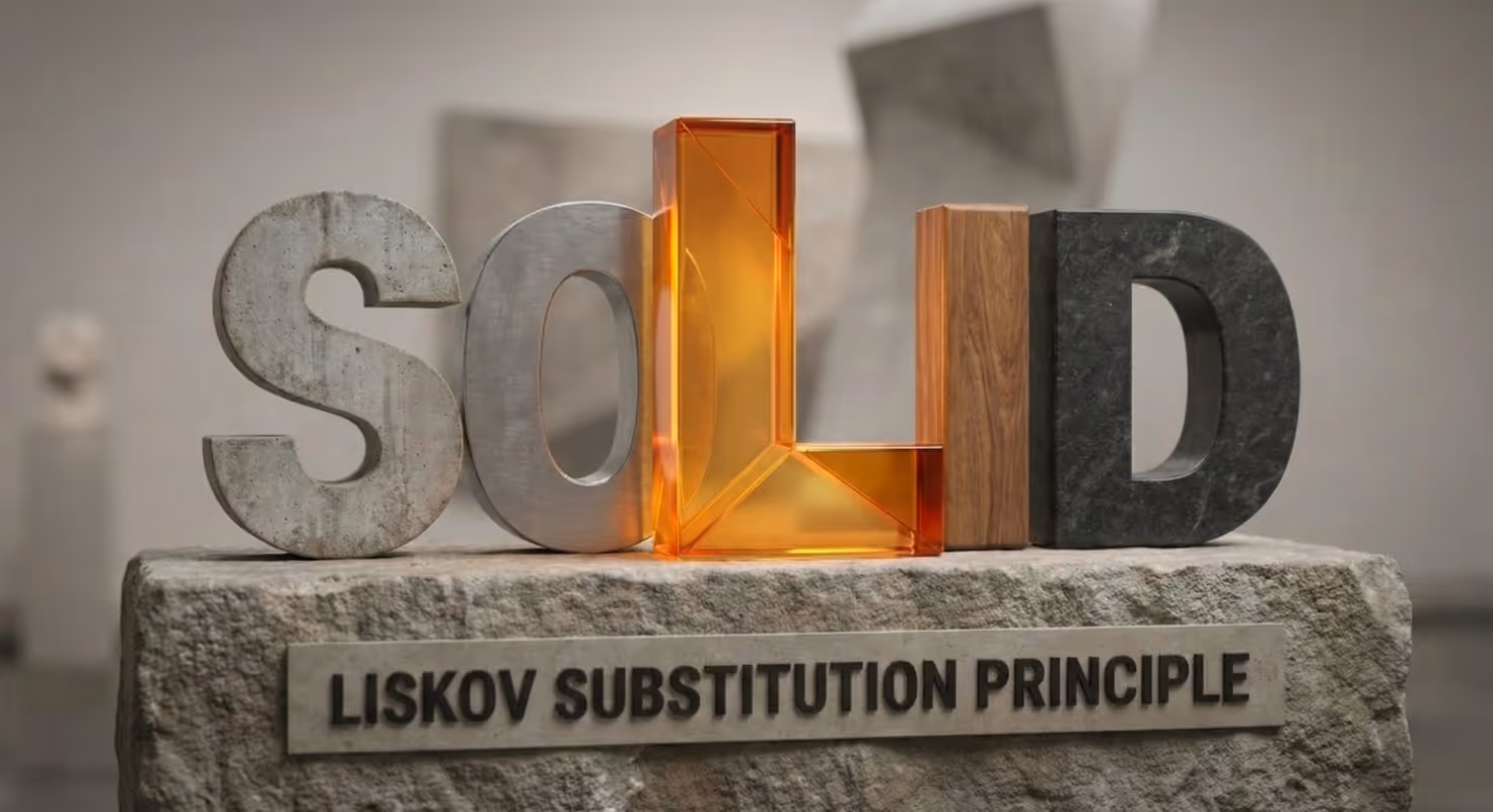 SOLID acronym with the letter L highlighted, representing the Liskov Substitution Principle