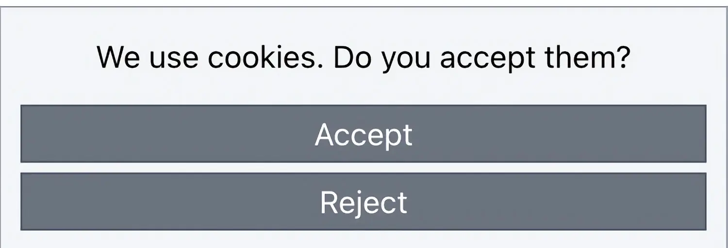 Cookies bar on mobile